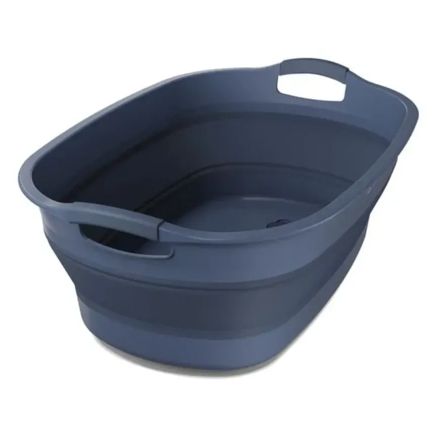 Cesto de Roupa Dobrável Electrolux 30L com Válvula de Água Azul A31099002