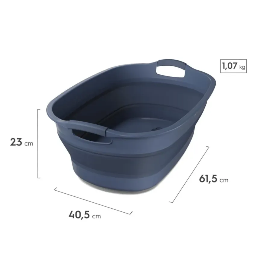 Cesto de Roupa Dobrável Electrolux 30L com Válvula de Água Azul A31099002