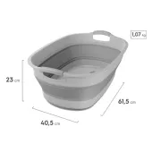 Cesto de Roupa Dobrável Electrolux 30L com Válvula de Água Cinza A31099001