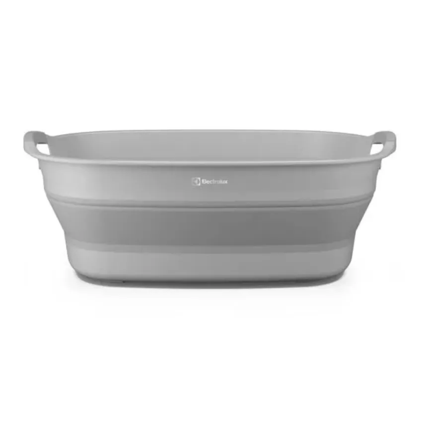 Cesto de Roupa Dobrável Electrolux 30L com Válvula de Água Cinza A31099001