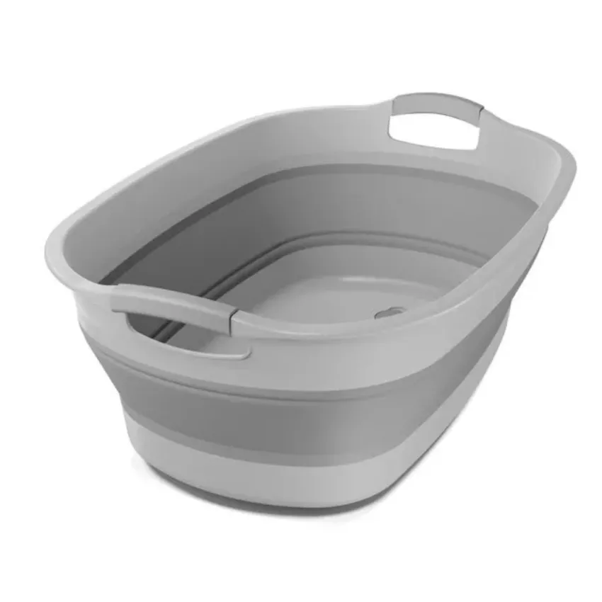 Cesto de Roupa Dobrável Electrolux 30L com Válvula de Água Cinza A31099001