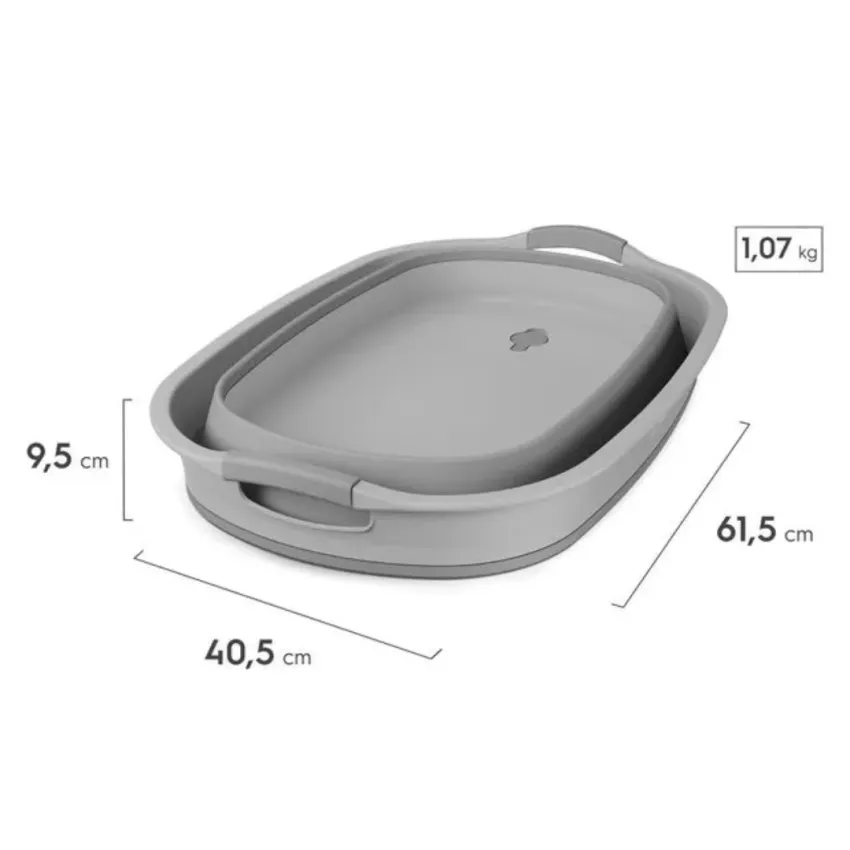 Cesto de Roupa Dobrável Electrolux 30L com Válvula de Água Cinza A31099001